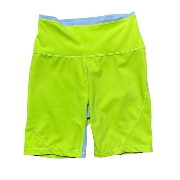 WILO Colorblock Bike Shorts Neon Green / Neon Yellow Size Small - Picture 1 of 4
